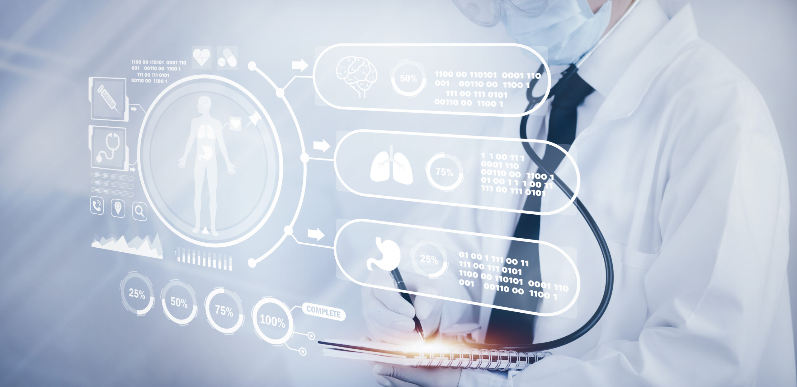 biochemical-research-scientist-working-with-microscope-virusdoctor-man-write-history-experimental-results-laboratory-glassware-containing-chemical-liquid-design